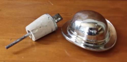 Silver Plated Drink Dispencer and bottle  Hat Cover