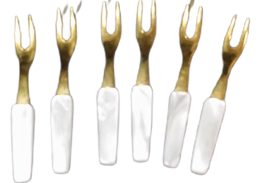 Set of six Roster cocktail forks