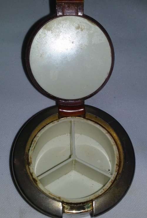 Vintage Silver Plated Pill Box 5.5 x 2 cm