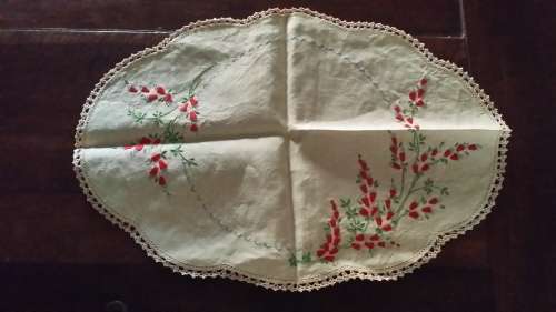 Embroidery Table / Tray Cloth   46 cm