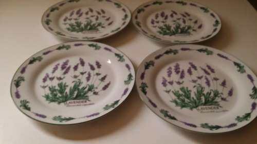 Set of six wiesenthal germany lavender side   plates 17 cm