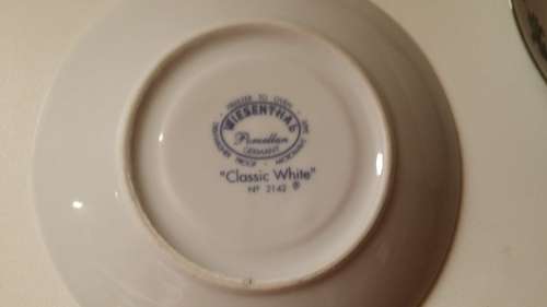 Set of nine wiesenthal germany lavender saucer   plates