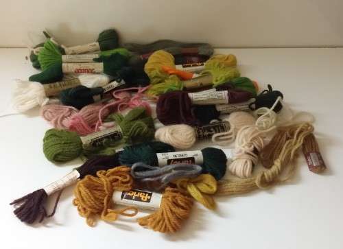 Lot of Embroidery tapestry  wool