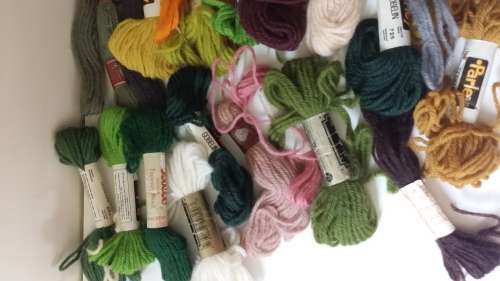 Lot of Embroidery tapestry  wool
