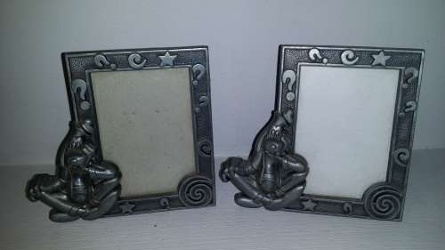 Set of two metal picture frames 10 cm