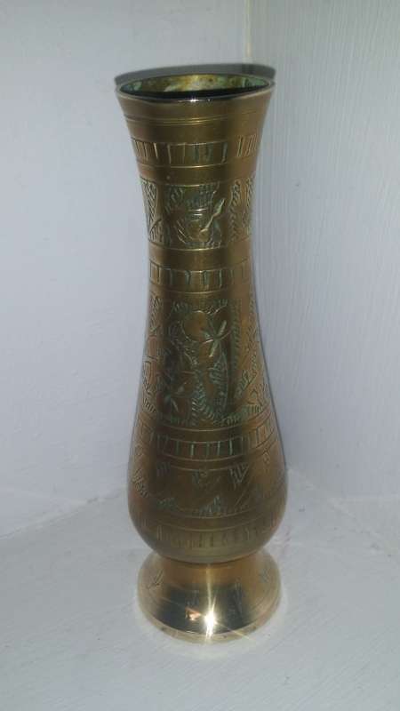 Brass  vase / candle holder  15 cm
