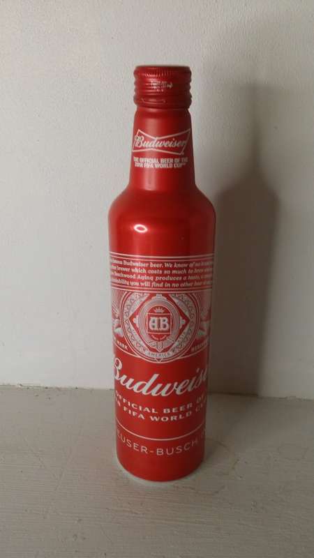 Budweiser 2018 FIFA World Cup Tin Bottle empty 24 cm