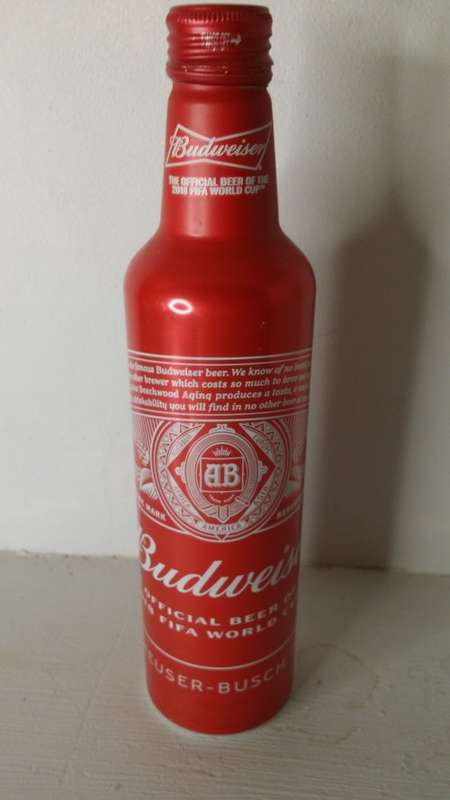 Budweiser 2018 FIFA World Cup Tin Bottle empty 24 cm