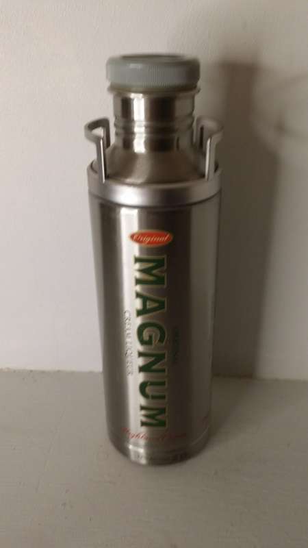 Original Magnum Cream Liqueur Tin Bottle empty 26cm