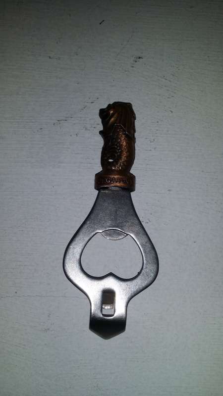 Vintage MerLion Singapore  Copper Bottle Opener