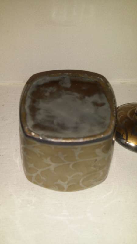 Vintage Porcelain and Silver Jar 10 x 9 cm