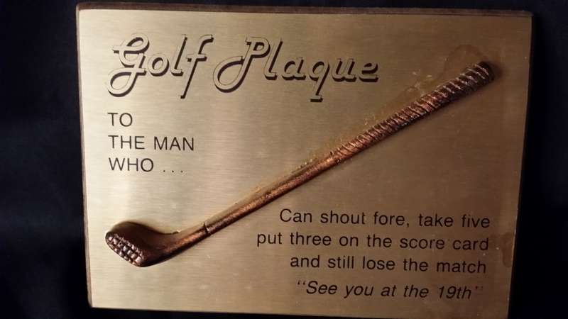 Elweco Golf Plaque 16 x 12 cm
