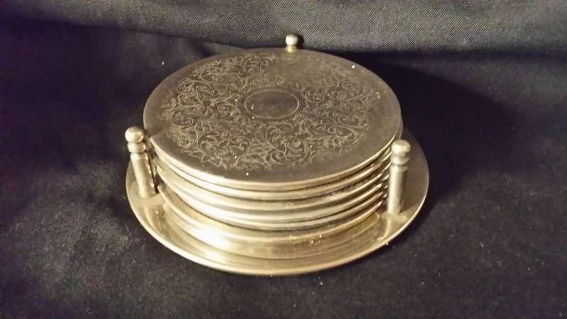 Set of Six SP Coasters with stand holder