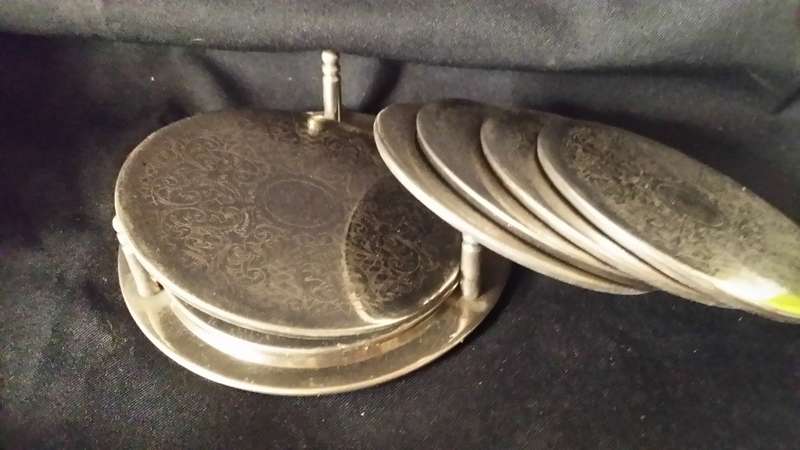 Set of Six SP Coasters with stand holder