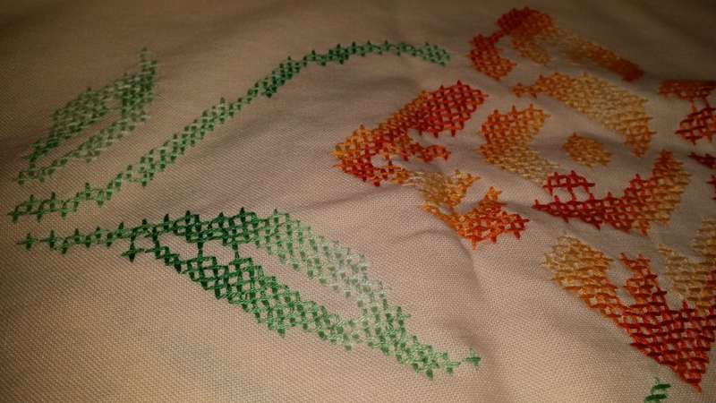 Table Cloth - embroidery cloth 75 x 75 cm
