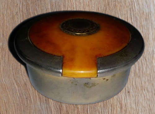 Vintage Silver Plated Pill Box 5.5 x 2 cm