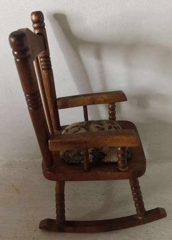 Small Doll  Rocking Chair 22 x 15 cm