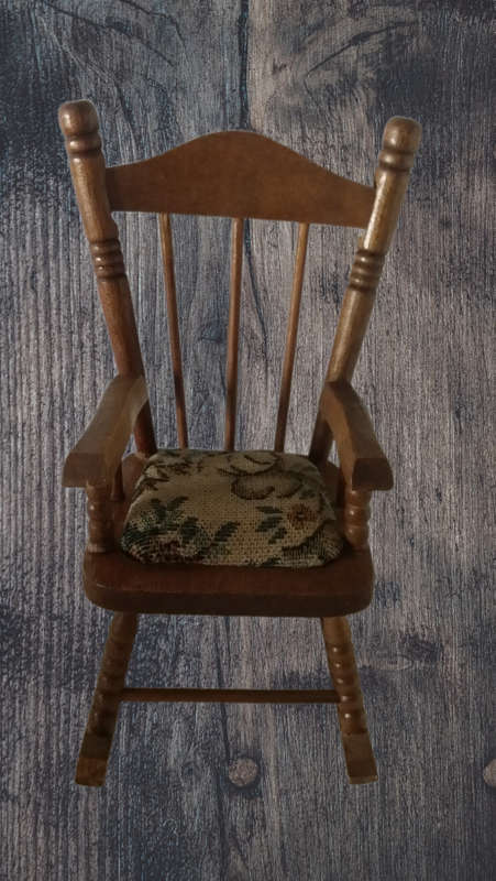 Small Doll  Rocking Chair 22 x 15 cm