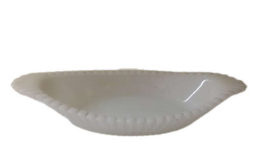 Milk Glass Oval Dish
