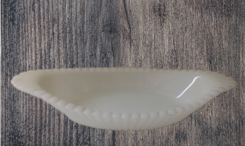 Milk Glass Oval Dish