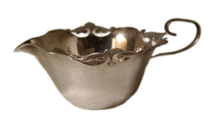 silver plate creamer jug  6 x 10 cm