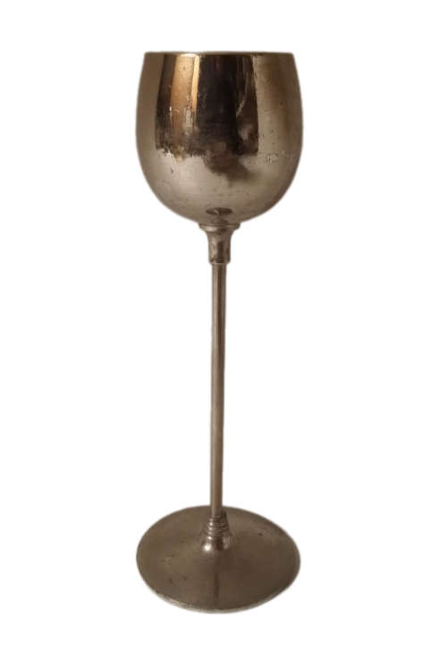 silver plate candle  holder  14 cm