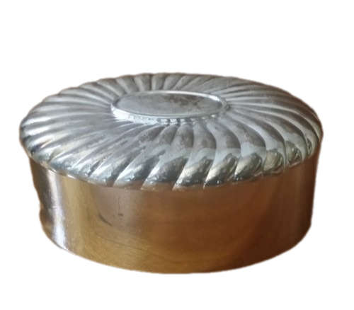 SILVER PLATED TRINKET BOX  - 9 X 7 X 3 CM