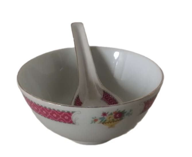 Oriental bowl and Spoon