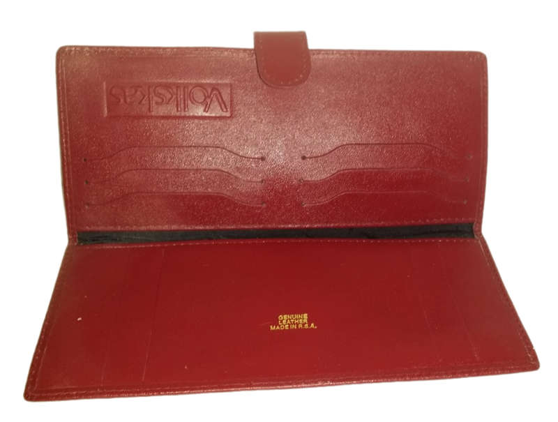 Vintage Genuine Leather Volkskas Cheque And Card Holder