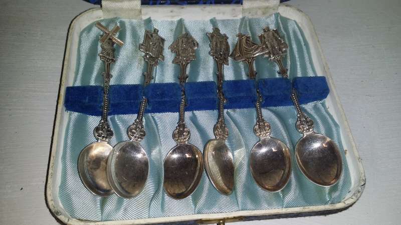 Set of Six Silver  Plate Tea Spoons