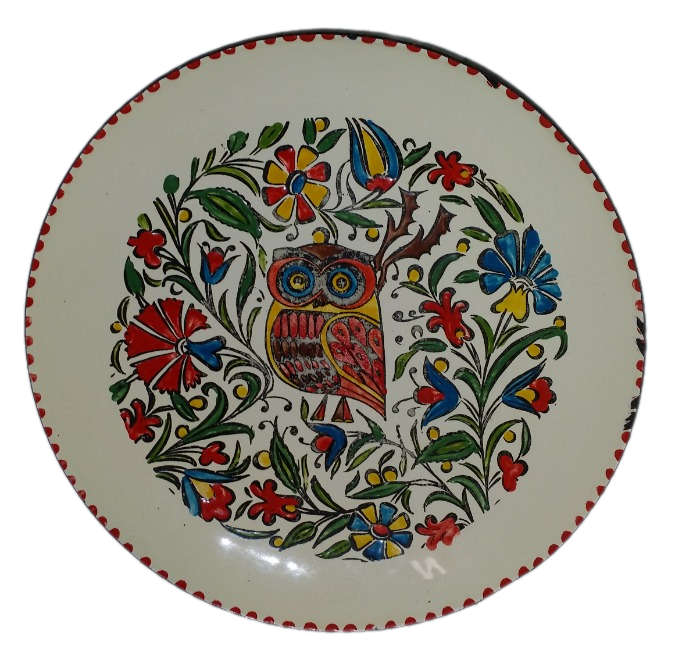 Greek Enamel Decorative Plate 23 X 3 CM