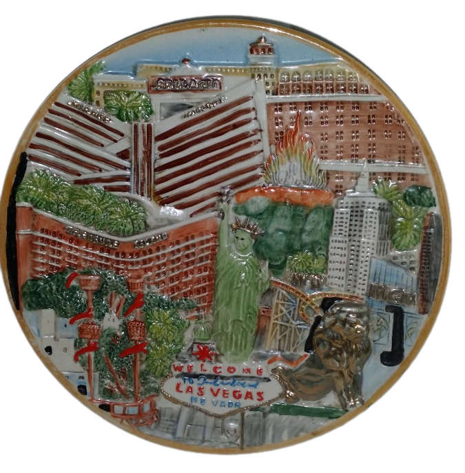Las Vegas Decorative Plate 19 cm