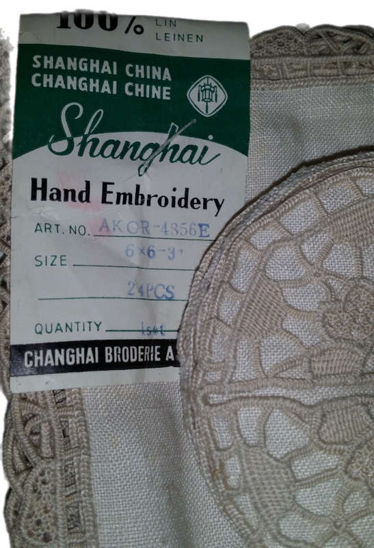 24 piece Hand Embroidery 12 Square and 12 Round Table Cloth