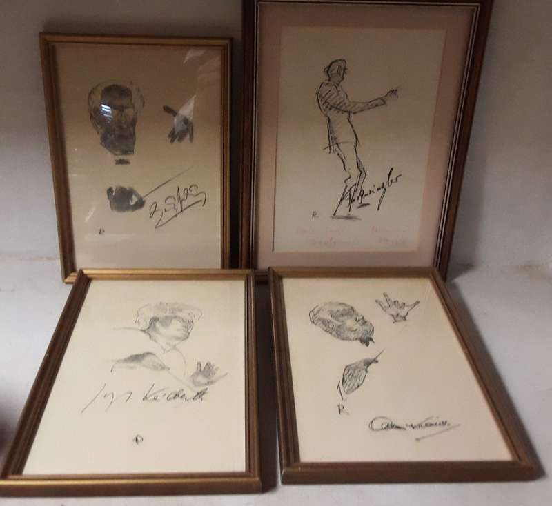 Four Conductor Pictures drawings  23 x 16 cm