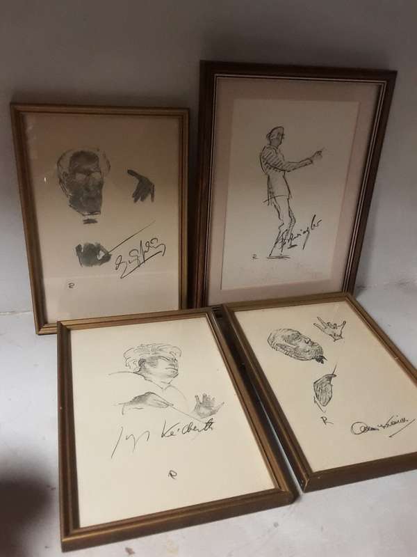 Four Conductor Pictures drawings  23 x 16 cm