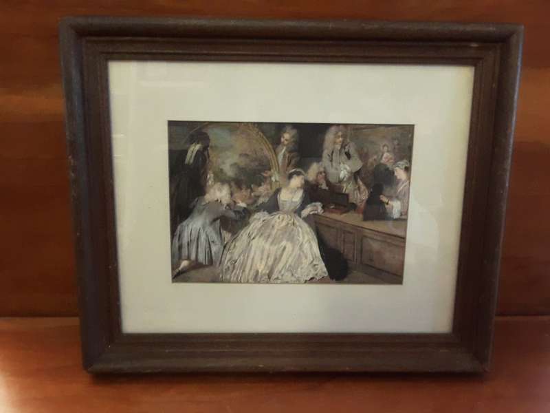 French scene wall decor picture 25 x 21 cm