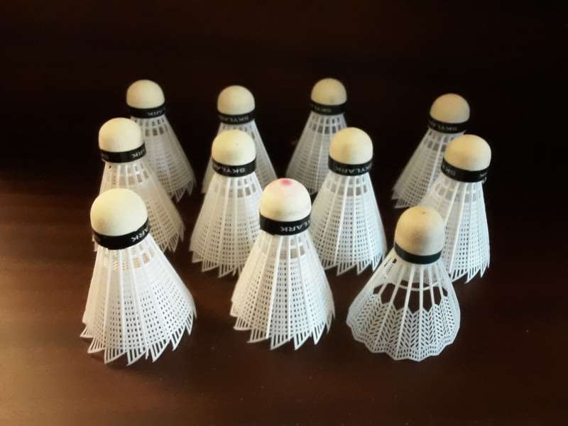 Set of eleven Badminton Shuttlecocks