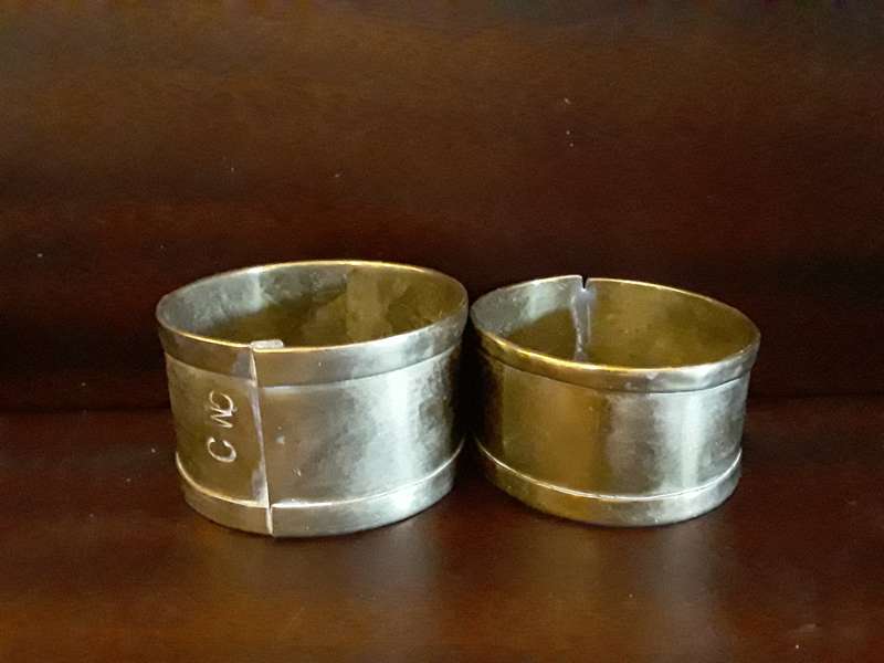 Set of 2 Brass Napkin Rings