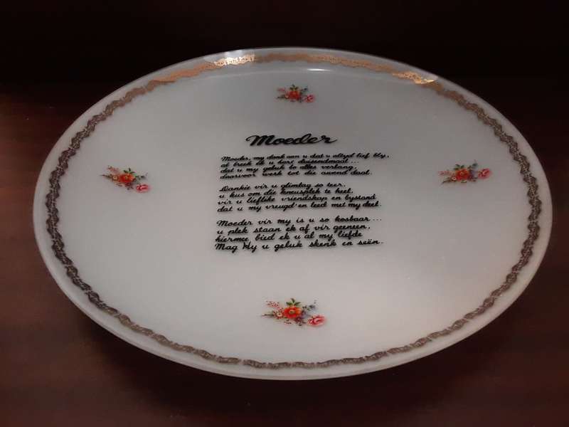 Glass Moeder  Gift Plate 31 cm