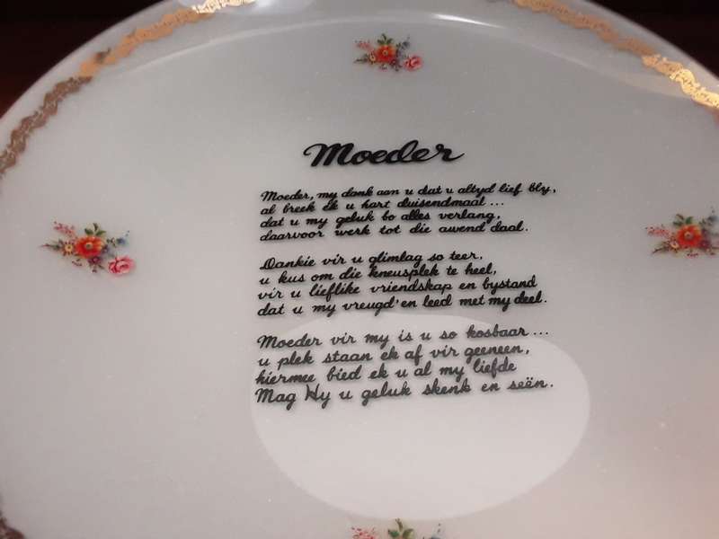 Glass Moeder  Gift Plate 31 cm