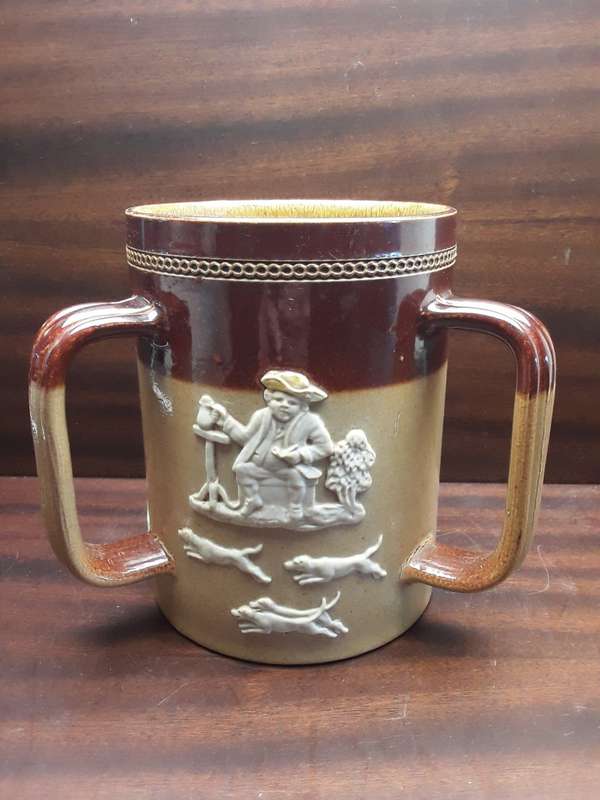 Royal Doulton AntIque 3 handled Beer Mug