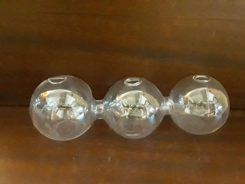 Ball Shape Three Candlestick or flower Holder 24 x 7 cm