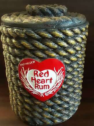 Red Heart Rum Ice Bucket 22 x 19 cm