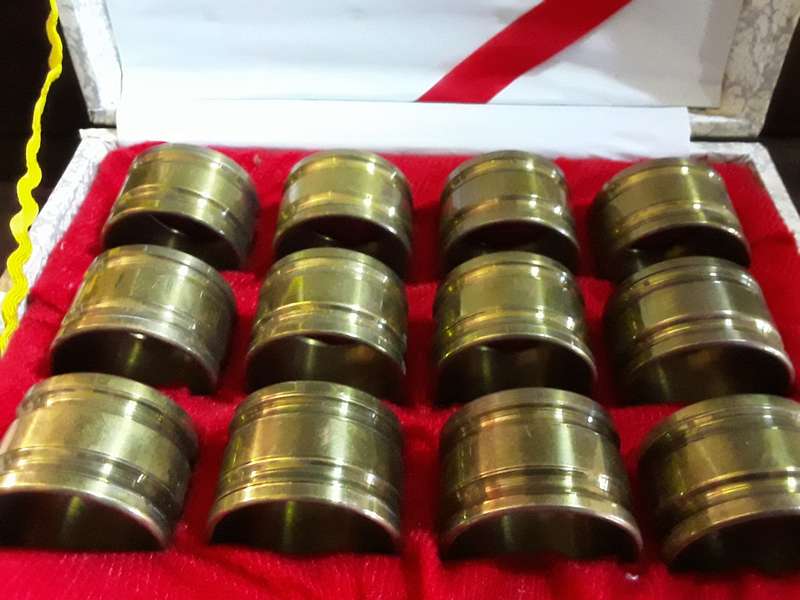 Set of Twelve Napkin Rings in Original Box