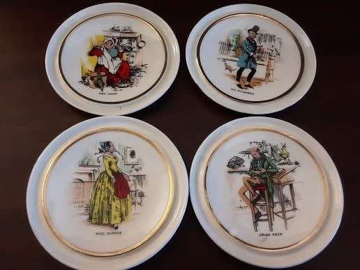 Set of four Coasters Rosina Bone China England 10 cm