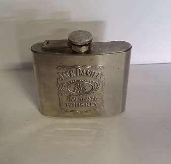 JACK DANIELS STAINLESS STEEL MINI FLASK