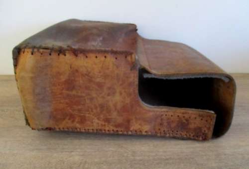 A very large rare vintage genuine leather Postman's Mail Bag with front pocket.