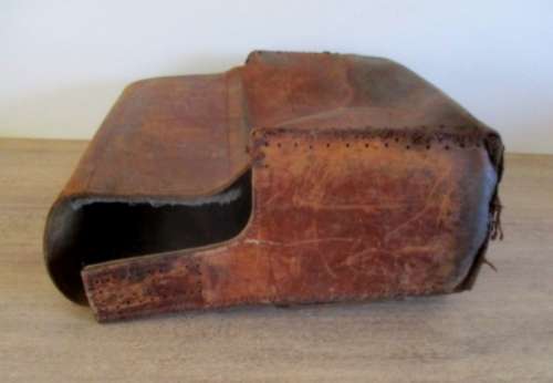 A very large rare vintage genuine leather Postman's Mail Bag with front pocket.