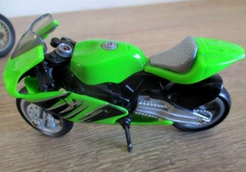 A collection of motorbikes.  Hard plastic.