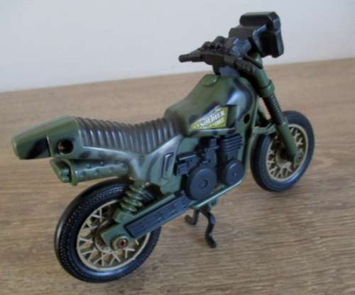 A collection of motorbikes.  Hard plastic.